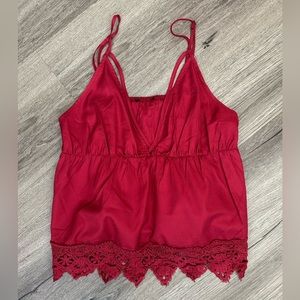 Flowy plunge tank top